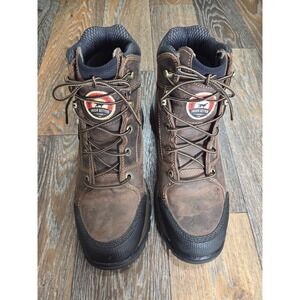 Irish Setter Red Wing Womens Size 10 Waterproof Work Boots Brown Leather
